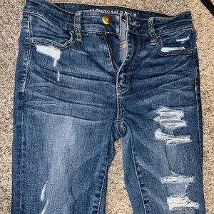 American Eagle holey jeans size 4